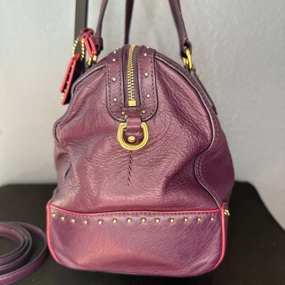 🦄Coach Poppy Studded Leather East/West Satchel 26434🦄 - Picture 6 of 9